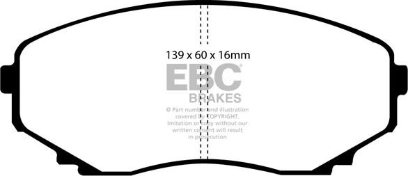 EBC Brakes DP61121 - Jarrupala, levyjarru inparts.fi