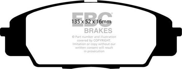 EBC Brakes DP41254R - Jarrupala, levyjarru inparts.fi