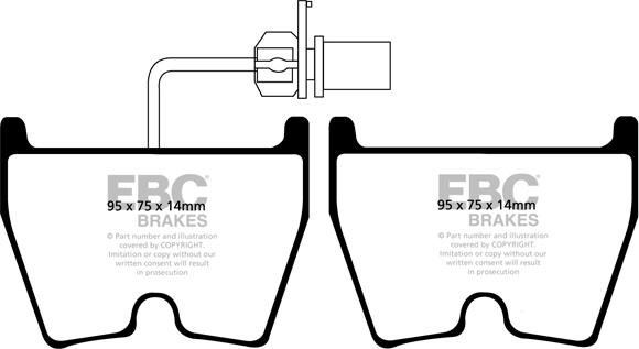 EBC Brakes DP51513NDX - Jarrupala, levyjarru inparts.fi