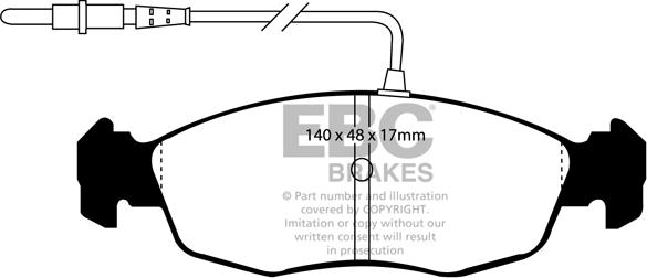 EBC Brakes DP5948NDX - Jarrupala, levyjarru inparts.fi