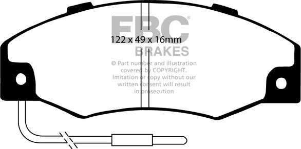 EBC Brakes DP604 - Jarrupala, levyjarru inparts.fi