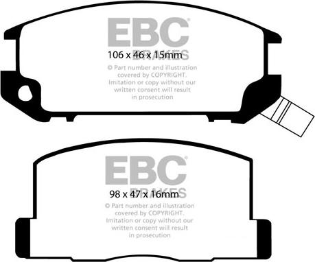 EBC Brakes DP2602 - Jarrupala, levyjarru inparts.fi