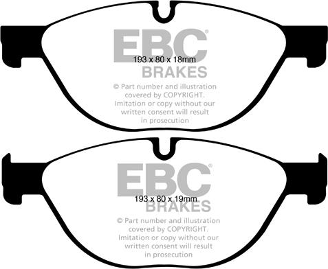 EBC Brakes DP22019 - Jarrupala, levyjarru inparts.fi