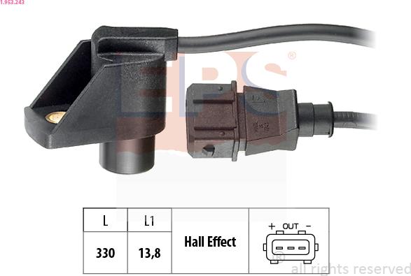 EPS 1.953.243 - Tunnistin, nokka-akselin ajoitus inparts.fi