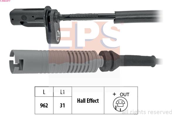 EPS 1.960.077 - ABS-anturi inparts.fi