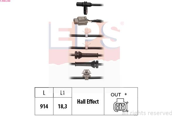 EPS 1.960.244 - ABS-anturi inparts.fi