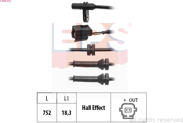 EPS 1.960.232 - ABS-anturi inparts.fi