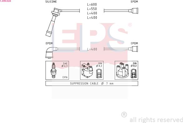 EPS 1.499.028 - Sytytysjohtosarja inparts.fi