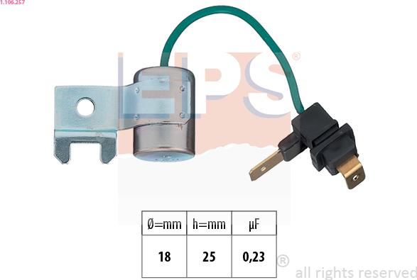 EPS 1.106.257 - Kondensaattori, sytytyslaite inparts.fi