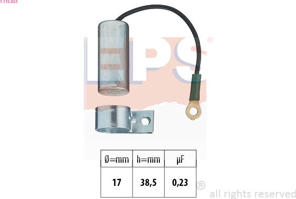 EPS 1.115.023 - Kondensaattori, sytytyslaite inparts.fi
