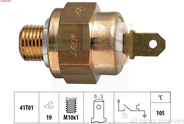 EPS 1.840.097 - Tunnistin, jäähdytysnesteen lämpötila inparts.fi