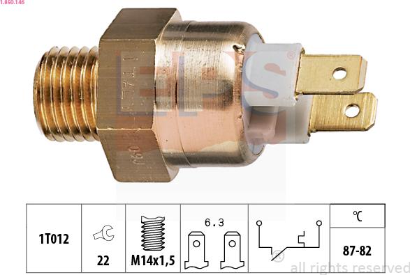 EPS 1.850.146 - Lämpökytkin, jäähdyttimen puhallin inparts.fi