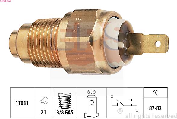 EPS 1.850.154 - Lämpökytkin, jäähdyttimen puhallin inparts.fi