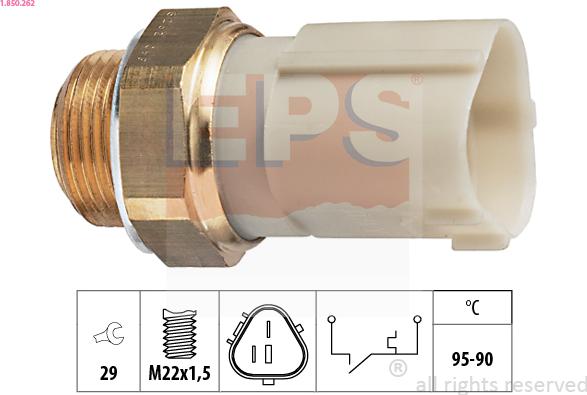 EPS 1-850-262 - Lämpökytkin, jäähdyttimen puhallin inparts.fi