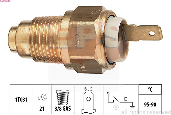 EPS 1.850.226 - Lämpökytkin, jäähdyttimen puhallin inparts.fi