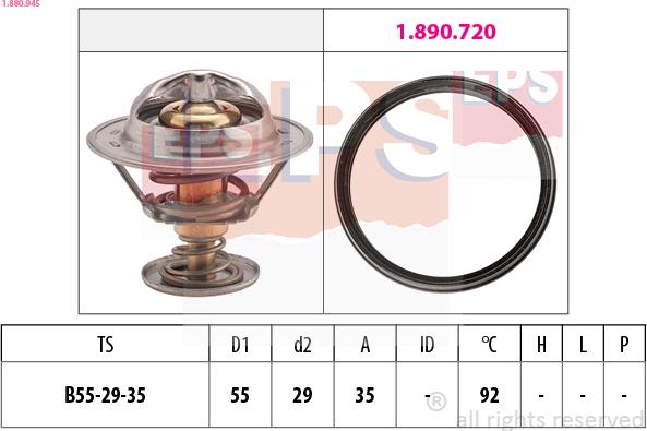 EPS 1.880.945 - Termostaatti, jäähdytysneste inparts.fi