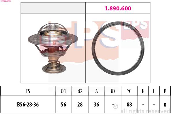 EPS 1.880.948 - Termostaatti, jäähdytysneste inparts.fi