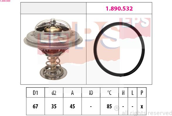 EPS 1.880.989 - Termostaatti, jäähdytysneste inparts.fi