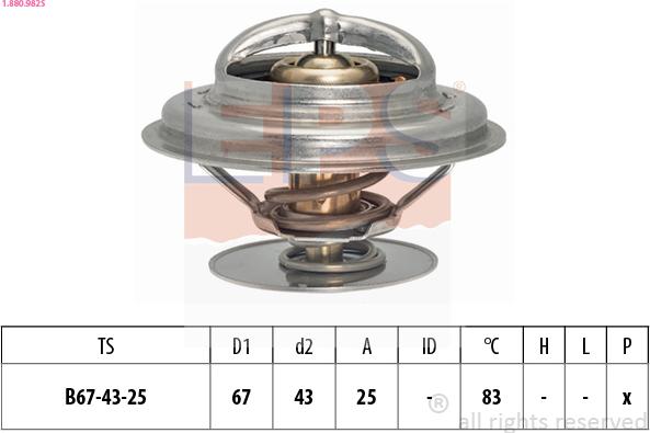 EPS 1.880.982S - Termostaatti, jäähdytysneste inparts.fi