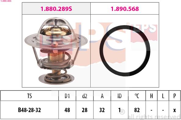 EPS 1.880.466 - Termostaatti, jäähdytysneste inparts.fi