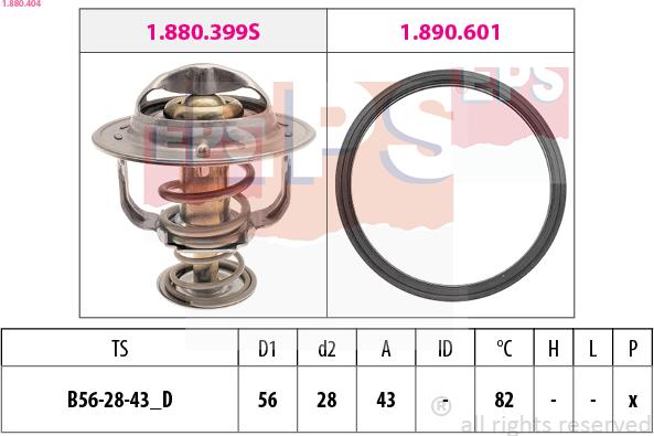 EPS 1.880.404 - Termostaatti, jäähdytysneste inparts.fi