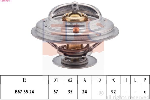 EPS 1.880.401S - Termostaatti, jäähdytysneste inparts.fi