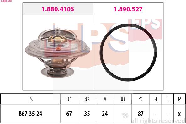 EPS 1.880.410 - Termostaatti, jäähdytysneste inparts.fi