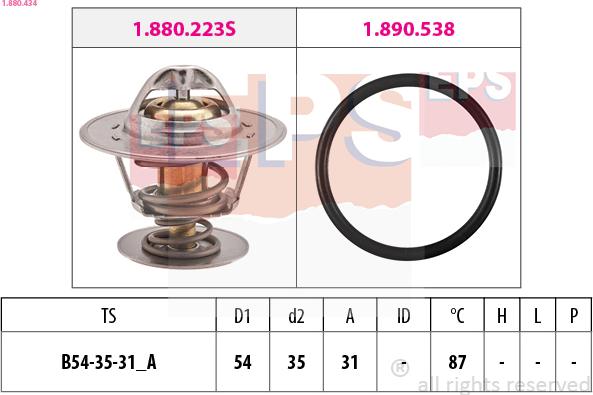 EPS 1.880.434 - Termostaatti, jäähdytysneste inparts.fi