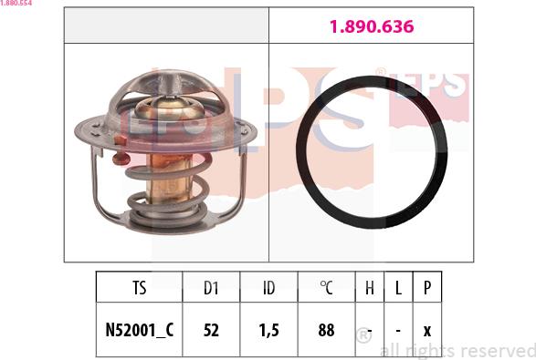 EPS 1.880.554 - Termostaatti, jäähdytysneste inparts.fi