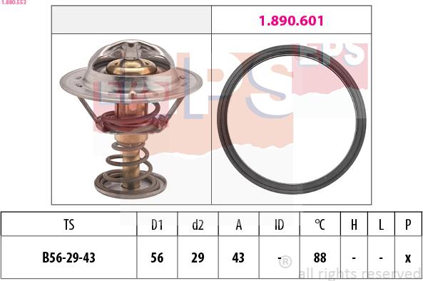 EPS 1.880.553 - Termostaatti, jäähdytysneste inparts.fi