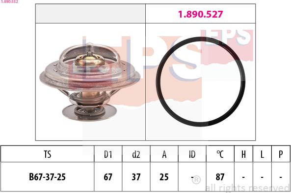 EPS 1.880.552 - Termostaatti, jäähdytysneste inparts.fi