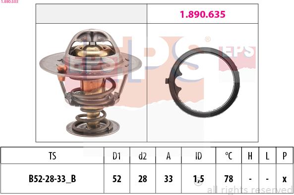 EPS 1.880.503 - Termostaatti, jäähdytysneste inparts.fi