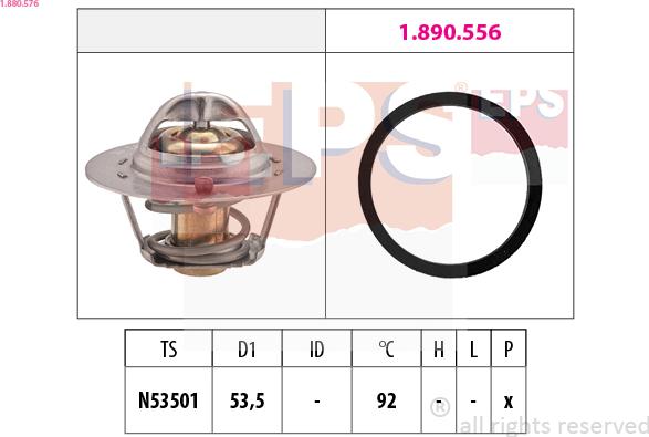 EPS 1.880.576 - Termostaatti, jäähdytysneste inparts.fi