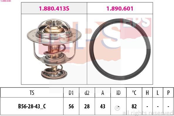 EPS 1.880.640 - Termostaatti, jäähdytysneste inparts.fi