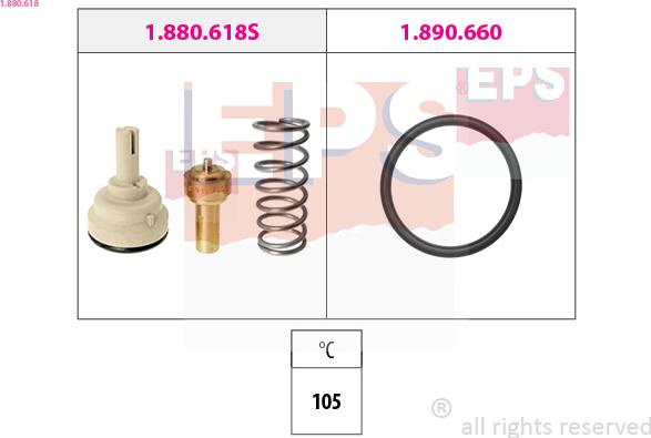 EPS 1.880.618 - Termostaatti, jäähdytysneste inparts.fi