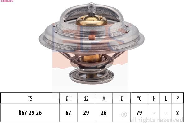 EPS 1.880.638S - Termostaatti, jäähdytysneste inparts.fi