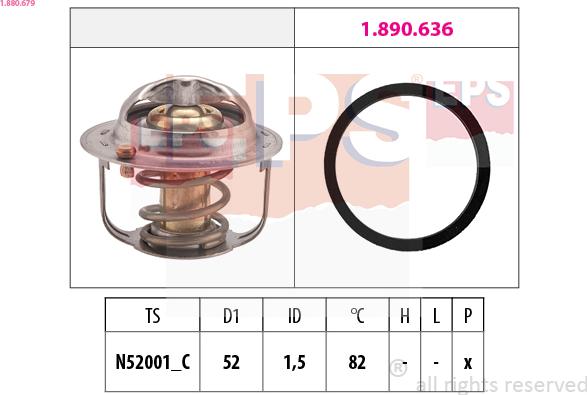 EPS 1.880.679 - Termostaatti, jäähdytysneste inparts.fi