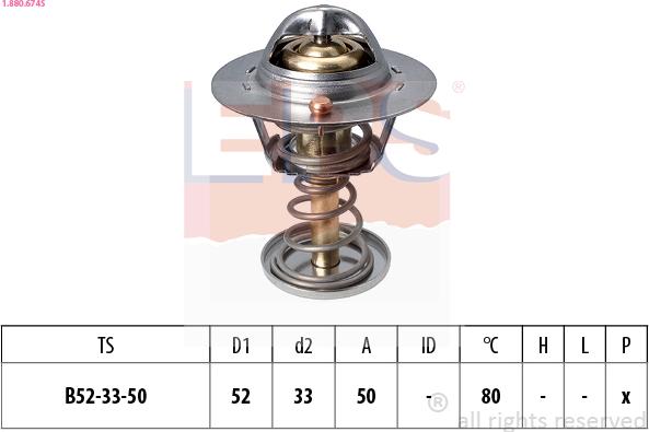 EPS 1.880.674S - Termostaatti, jäähdytysneste inparts.fi