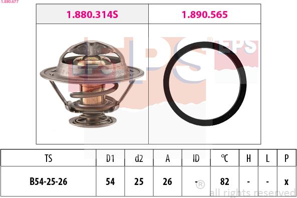 EPS 1.880.677 - Termostaatti, jäähdytysneste inparts.fi