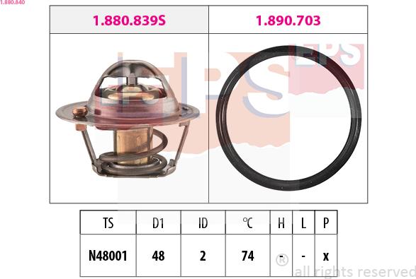 EPS 1.880.840 - Termostaatti, jäähdytysneste inparts.fi