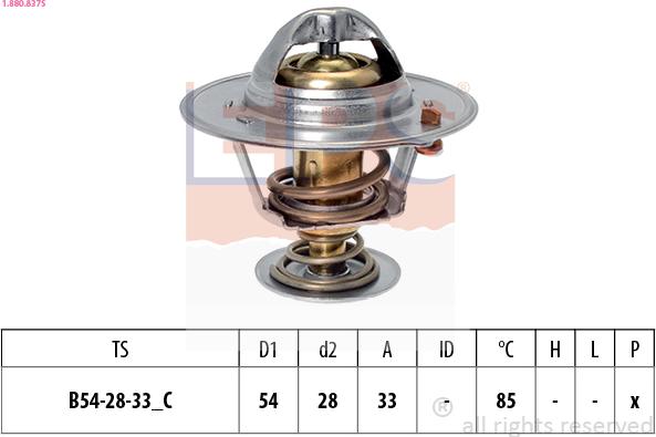 EPS 1.880.837S - Termostaatti, jäähdytysneste inparts.fi