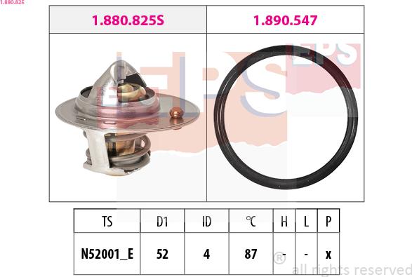 EPS 1.880.825 - Termostaatti, jäähdytysneste inparts.fi