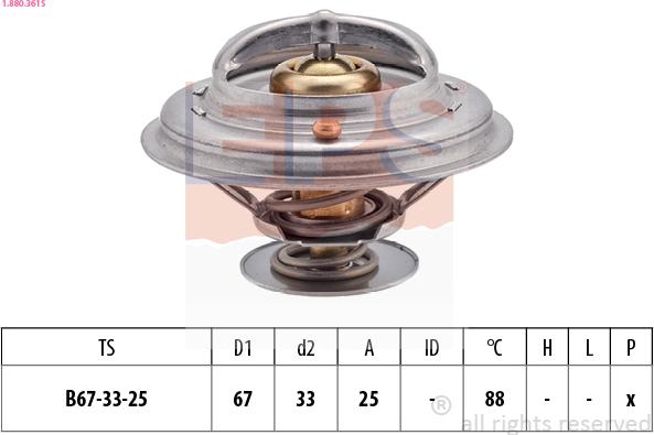 EPS 1.880.361S - Termostaatti, jäähdytysneste inparts.fi