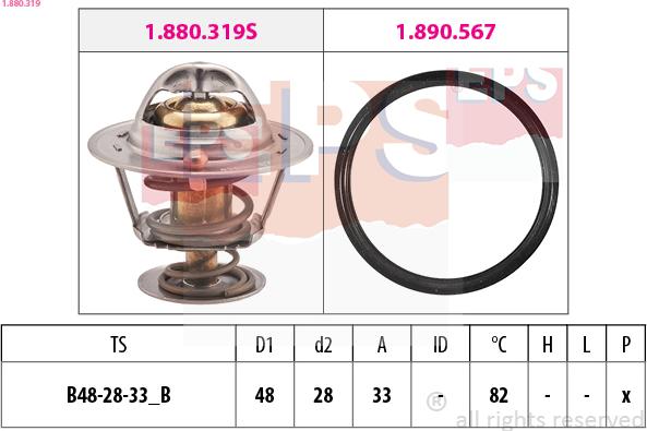 EPS 1.880.319 - Termostaatti, jäähdytysneste inparts.fi