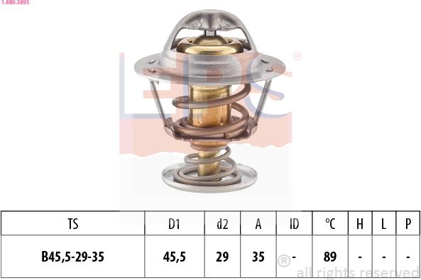 EPS 1.880.389S - Termostaatti, jäähdytysneste inparts.fi