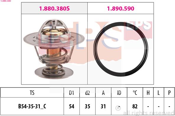 EPS 1.880.380 - Termostaatti, jäähdytysneste inparts.fi