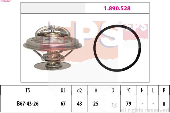 EPS 1.880.333 - Termostaatti, jäähdytysneste inparts.fi