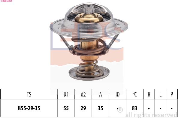 EPS 1.880.323S - Termostaatti, jäähdytysneste inparts.fi