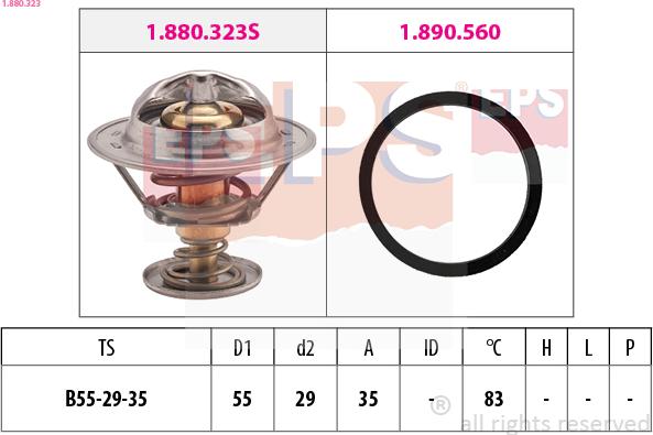 EPS 1.880.323 - Termostaatti, jäähdytysneste inparts.fi