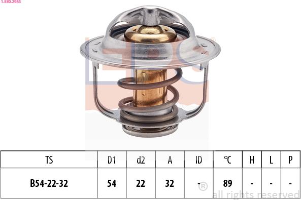 EPS 1.880.298S - Termostaatti, jäähdytysneste inparts.fi